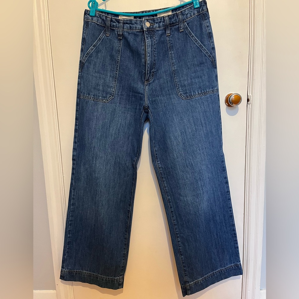 High Rise Wide-Leg Denim Jeans